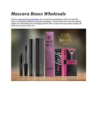 mascara boxes wholesale