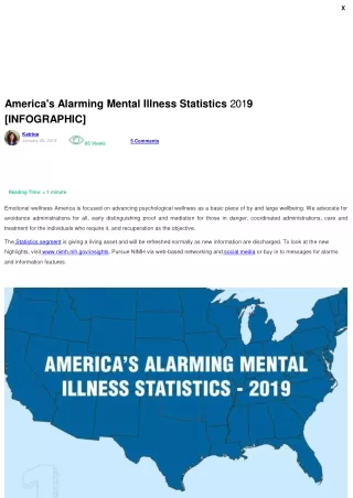 America’s Alarming Mental Illness Statistics 2019 [INFOGRAPHIC]