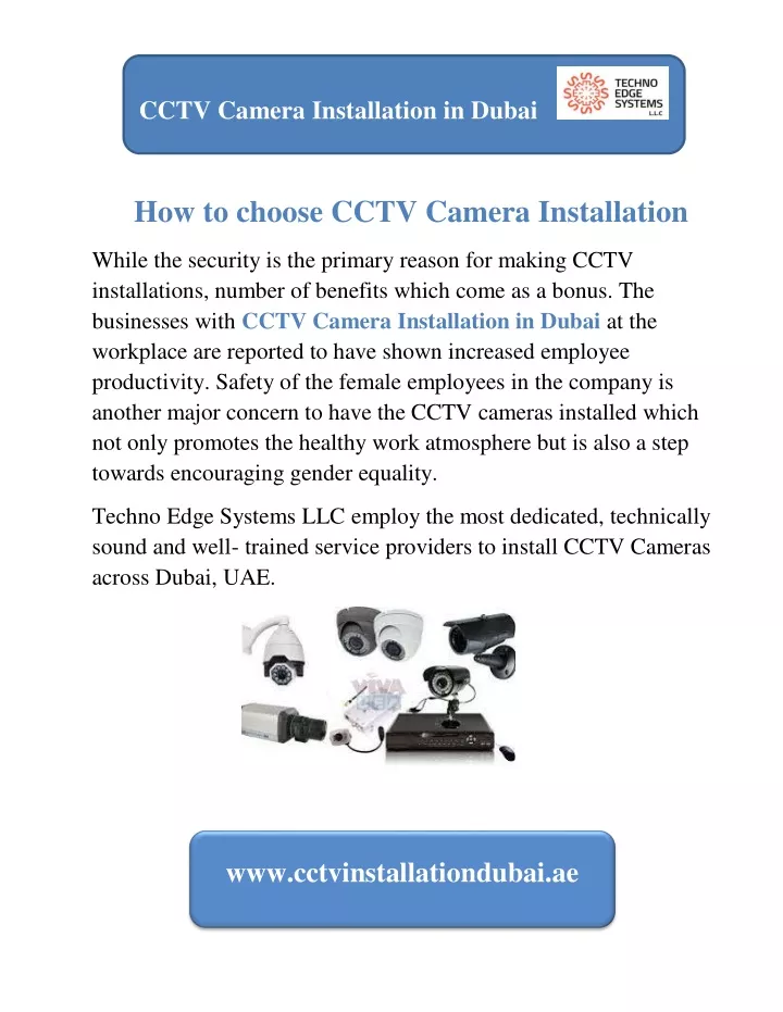 cctv camera installation in dubai