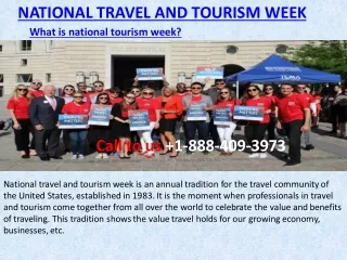NATIONAL TRAVEL AND TOURISM WEEK