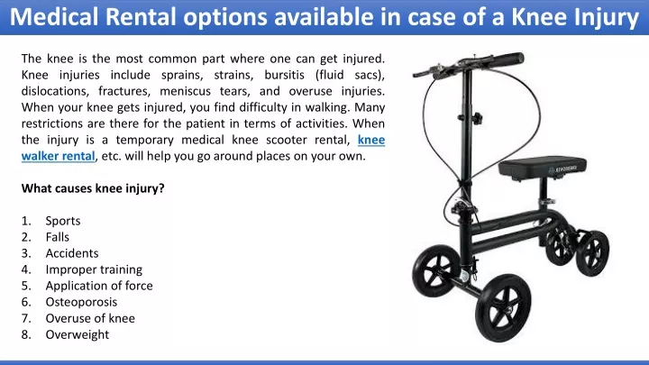 medical rental options available in case