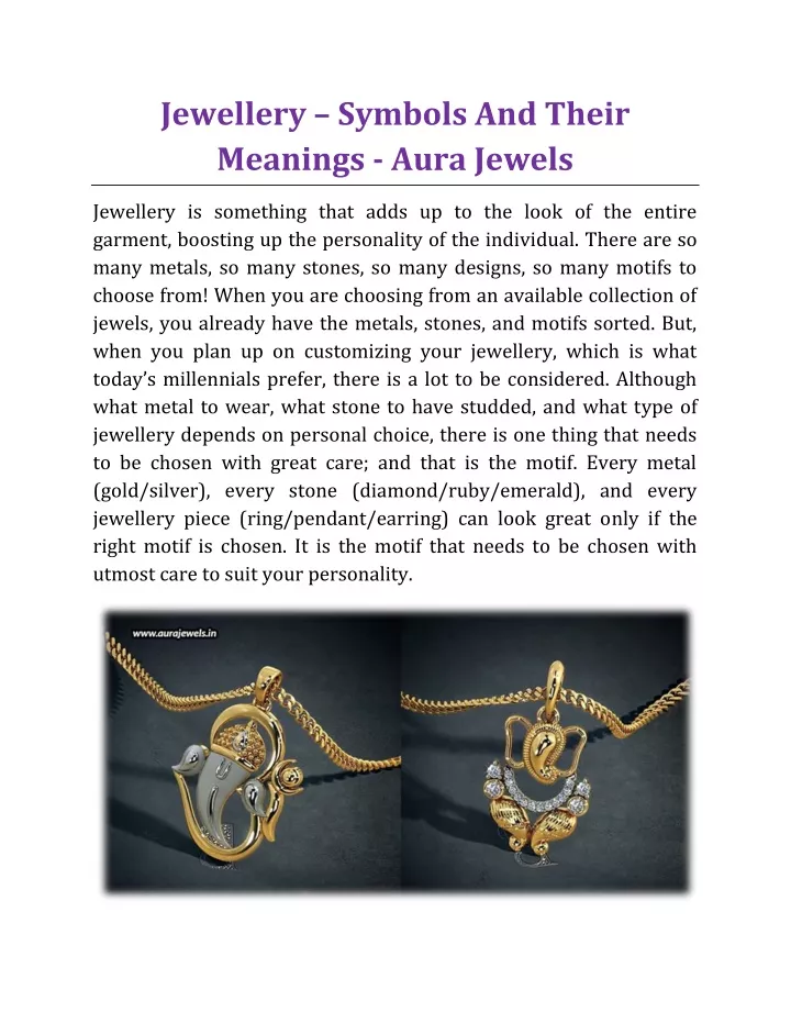 jewellery symbols and their meanings aura jewels