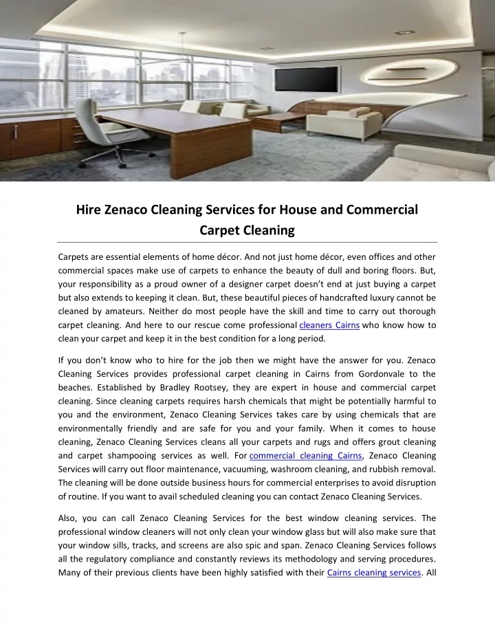 hire zenaco cleaning services for house