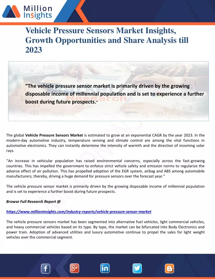 vehicle pressure sensors market insights growth