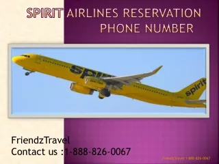 Spirit Airline Reservation Number