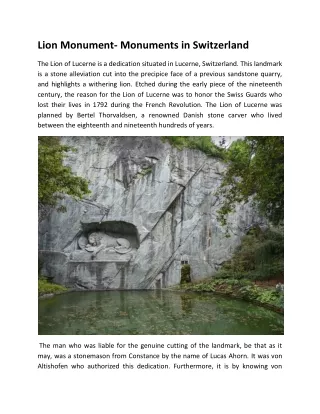 lion monument monuments in switzerland