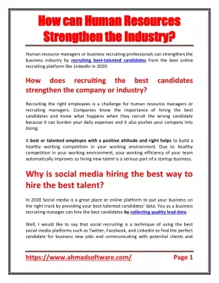 how can human resources how can human resources