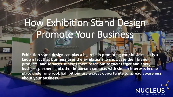 how exhibition stand design promote your business