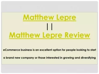 Matthew Lepre | Matthew Lepre Review | Greater Reach