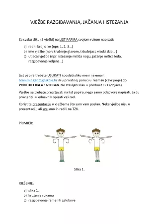 vje be razgibavanja ja anja i istezanja