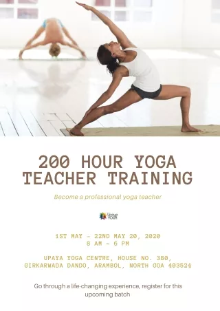 22 Days Yoga Teacher Training Course - 200 Hour