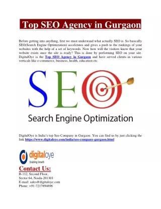 top seo agency in gurgaon before getting into