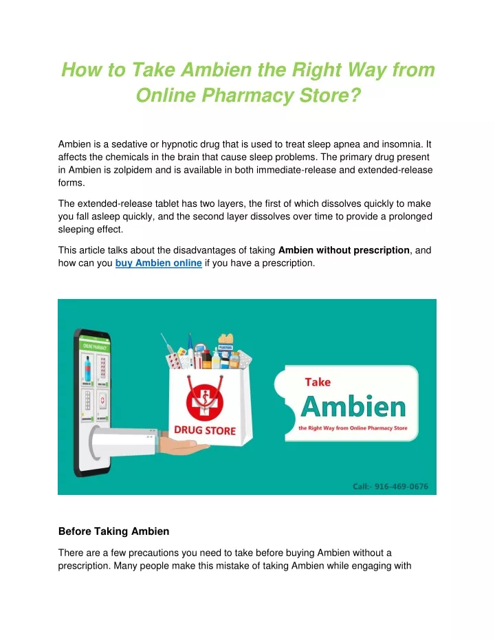 how to take ambien the right way from online