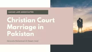 Get Know About Christian Court Marriage Procedure in Pakistan