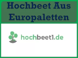 Hochbeet Aus Europaletten