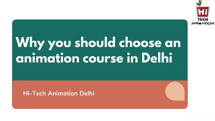 why you should choose an animation course in delhi