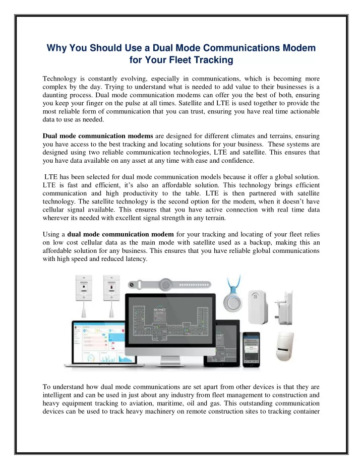 why you should use a dual mode communications