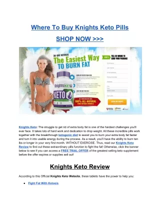 Knights Keto Pills Reviews 2020 Usa Update