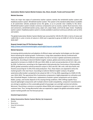 automotive washer system market analysis size