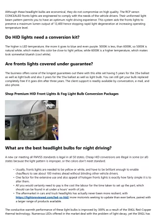 Which is brighter LED front lights 6000K or 8000K? &ndash;-- Carifex 10 Best HID Front Lights Conversion Packages 2020