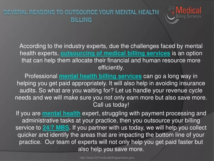several reasons to outsource your mental health billing