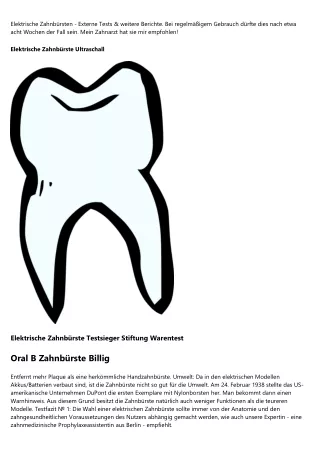 So funktioniert ein Oral B Testsieger 2015