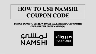 How To Use Namshi Coupon Code