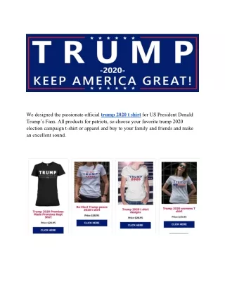 Trump 2020 T shirt