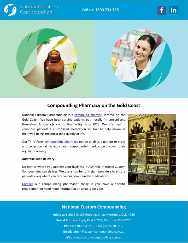 Compounding Pharmacy on the Gold Coast
