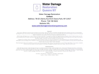 Water Damage Restoration