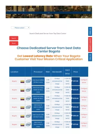 Dedicated Server Bogota