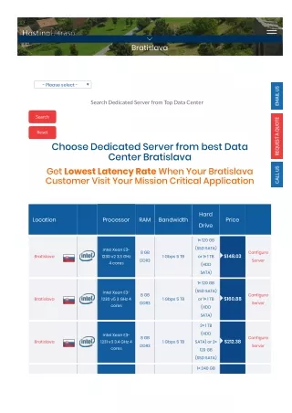 Dedicated Server Bratislava