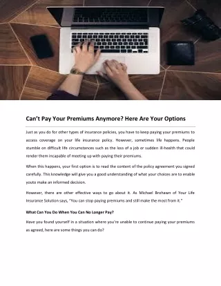 Can’t Pay Your Premiums Anymore_Here Are Your Options