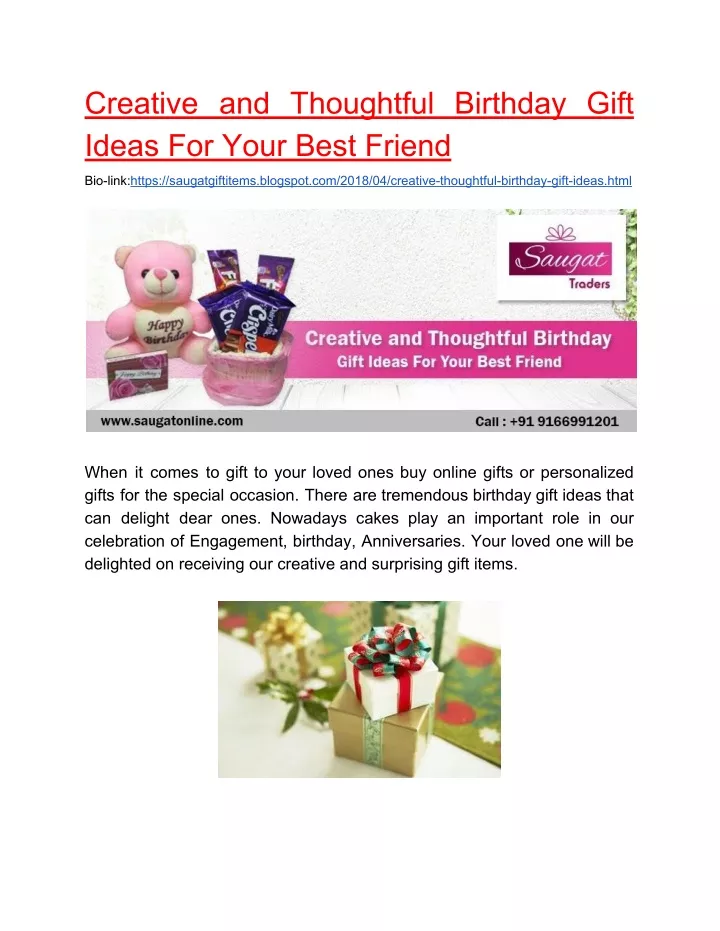 creative and thoughtful birthday gift ideas