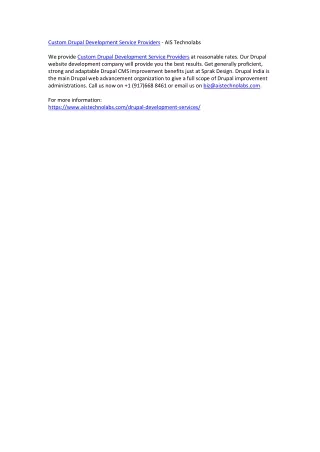 custom drupal development service providers