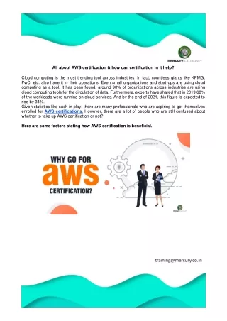 All about AWS & How Can Certification in it Help?