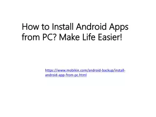 How to Install Android Apps from PC? Make Life Easier!