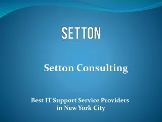Setton Consulting - IT Support Services Provider NYC