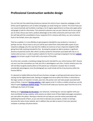 professional construction website design