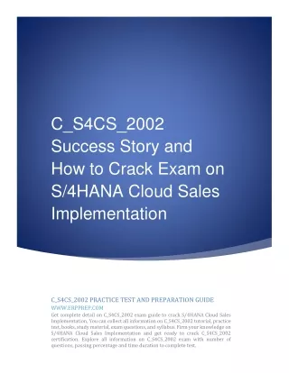 c s4cs 2002 success story and how to crack exam