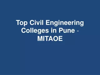 top civil engineering colleges in pune mitaoe