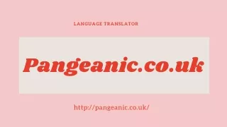 Pangeanic.co.uk- Language Translation Service