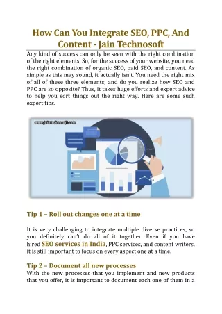 how can you integrate seo ppc and content jain