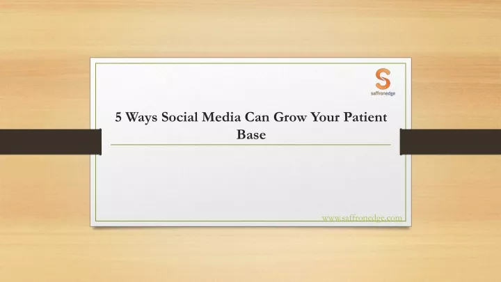 5 ways social media can grow your patient base