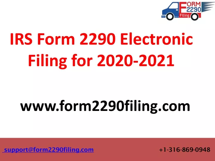 irs form 2290 electronic filing for 2020 2021
