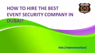 how to hire the best event security company