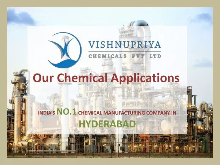 our chemical applications