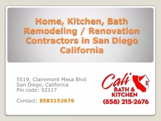 Home Remodeling San Diego Ca