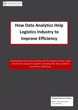 how data analytics help logistics industry