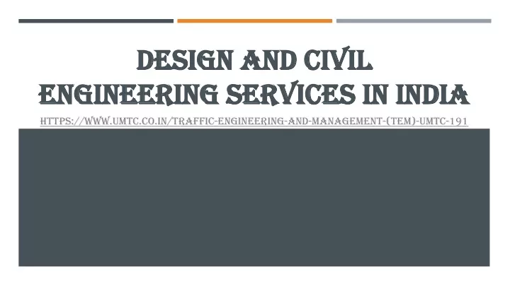 design and civil engineering services in india